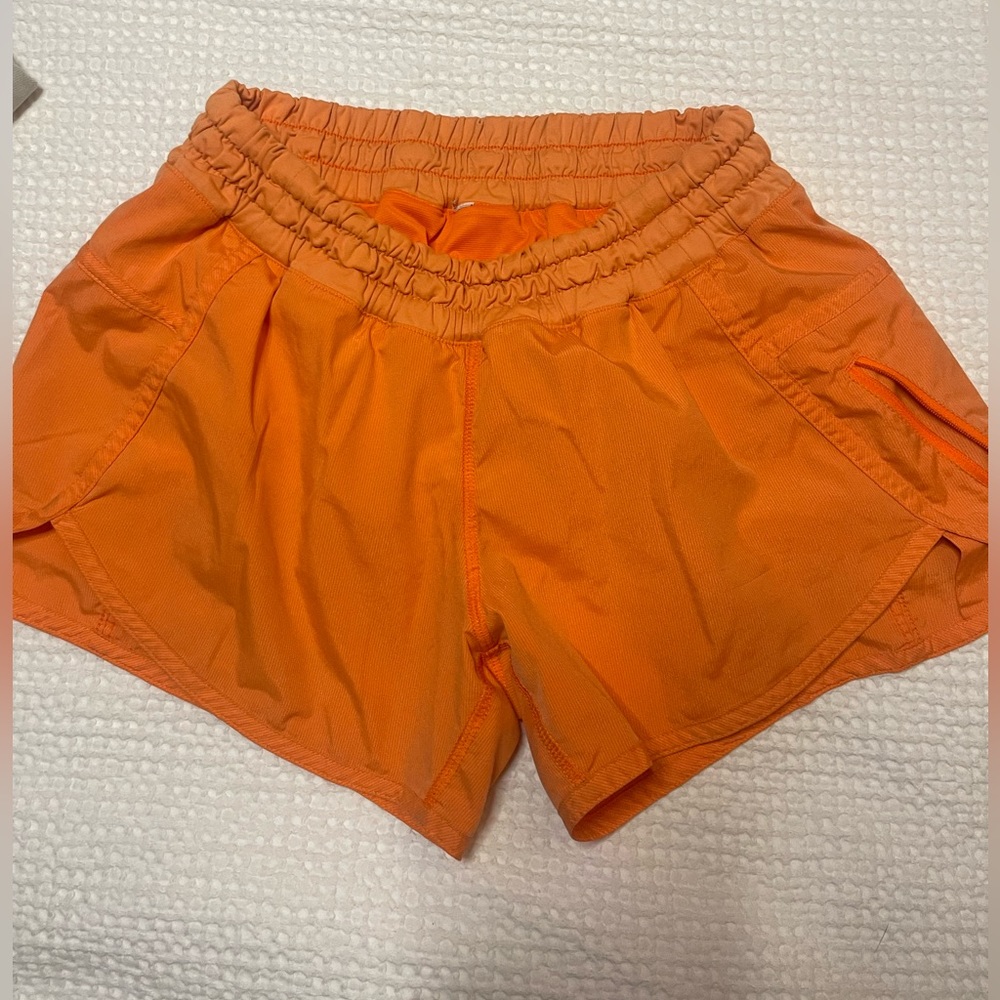 Orange Lululemon short Size 6